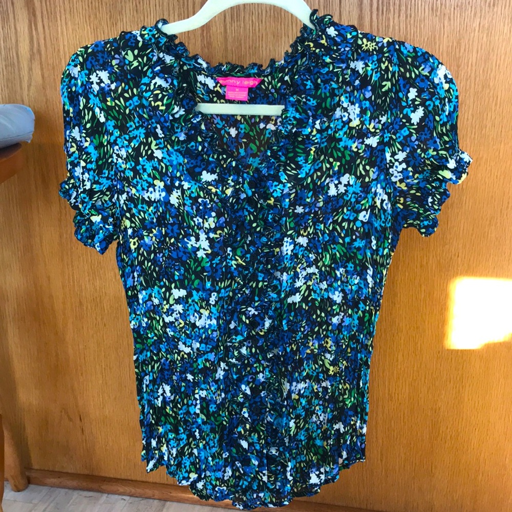 Light and airy short sleeve button down